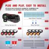 imageNilight 14AWG 18AWG LED Light Bar Wiring Harness Kit with Pulse Power Plug Connector 12V On Off 5Pin Rocker Switch Relay Fuse for Polaris RZR General Ranger Pulse Bus bar  3 Leads BlueUTV Turn Signal Wiring Harness KitVertical
