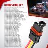 imageNilight 14AWG 18AWG LED Light Bar Wiring Harness Kit with Pulse Power Plug Connector 12V On Off 5Pin Rocker Switch Relay Fuse for Polaris RZR General Ranger Pulse Bus bar  3 Leads Blue14 LED Light Bar1 Lead