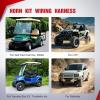 imageNilight 14AWG 18AWG LED Light Bar Wiring Harness Kit with Pulse Power Plug Connector 12V On Off 5Pin Rocker Switch Relay Fuse for Polaris RZR General Ranger Pulse Bus bar  3 Leads BlueUTV Horn Wiring Harness Kit