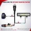 imageNilight 14AWG 18AWG LED Light Bar Wiring Harness Kit with Pulse Power Plug Connector 12V On Off 5Pin Rocker Switch Relay Fuse for Polaris RZR General Ranger Pulse Bus bar  3 Leads Blue14 LED Light Bar1 Lead