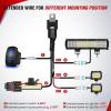 imageNilight 14AWG 18AWG LED Light Bar Wiring Harness Kit with Pulse Power Plug Connector 12V On Off 5Pin Rocker Switch Relay Fuse for Polaris RZR General Ranger Pulse Bus bar  3 Leads Blue14 LED Light Bar3 Leads