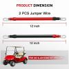 imageNilight 2 PCS 4 AWG Golf Cart Battery Cable Wiring Kit 12 Inch Heavy Duty Pure Copper ACDC Wire Kits with Tinned Copper Lugs for 36V48V EZGO TXT 1994up
