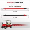 imageNilight 2 PCS 4 AWG Golf Cart Battery Cable Wiring Kit 18 Inch Heavy Duty Pure Copper ACDC Wire Kits with Tinned Copper Lugs for 36V48V EZGO TXT 1994up