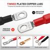 imageNilight 2 PCS 4 AWG Golf Cart Battery Cable Wiring Kit 9 Inch Heavy Duty Pure Copper ACDC Wire Kits with Tinned Copper Lugs for 36V48V EZGO TXT 1994up