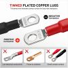 imageNilight 5 PCS 4 AWG Golf Cart Battery Cable Wiring Kit Heavy Duty Pure Copper ACDC Wire Kits with Tinned Copper Lugs for 36V48V EZGO TXT 1994up