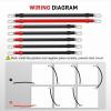 imageNilight 7 PCS 4 AWG Golf Cart Battery Cable Wiring Kit Heavy Duty Pure Copper ACDC Wire Kits with Tinned Copper Lugs for 36V48V Club Car DS 1994up