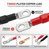 imageNilight 7 PCS 4 AWG Golf Cart Battery Cable Wiring Kit Heavy Duty Pure Copper ACDC Wire Kits with Tinned Copper Lugs for 36V48V Club Car DS 1994up