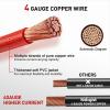 imageNilight 7 PCS 4 AWG Golf Cart Battery Cable Wiring Kit Heavy Duty Pure Copper ACDC Wire Kits with Tinned Copper Lugs for 36V48V Club Car DS 1994up