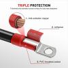 imageNilight 7 PCS 4 AWG Golf Cart Battery Cable Wiring Kit Heavy Duty Pure Copper ACDC Wire Kits with Tinned Copper Lugs for 36V48V EZGO TXT 1994up