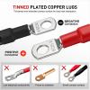 imageNilight 7 PCS 4 AWG Golf Cart Battery Cable Wiring Kit Heavy Duty Pure Copper ACDC Wire Kits with Tinned Copper Lugs for 36V48V EZGO TXT 1994up