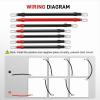 imageNilight 7 PCS 4 AWG Golf Cart Battery Cable Wiring Kit Heavy Duty Pure Copper ACDC Wire Kits with Tinned Copper Lugs for 36V48V EZGO TXT 1994up