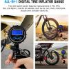 imageNilight Digital Tire Pressure Gauge Medium 250 PSI Air Chuck and Compressor Accessories Heavy Duty with Rubber Hose and Quick Connect Coupler for 01 Display Resolution