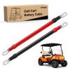 imageNilight 2 PCS 4 AWG Golf Cart Battery Cable Wiring Kit 12 Inch Heavy Duty Pure Copper ACDC Wire Kits with Tinned Copper Lugs for 36V48V EZGO TXT 1994up