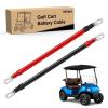 imageNilight 2 PCS 4 AWG Golf Cart Battery Cable Wiring Kit 18 Inch Heavy Duty Pure Copper ACDC Wire Kits with Tinned Copper Lugs for 36V48V EZGO TXT 1994up
