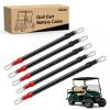 imageNilight 5 PCS 4 AWG Golf Cart Battery Cable Wiring Kit Heavy Duty Pure Copper ACDC Wire Kits with Tinned Copper Lugs for 36V48V EZGO TXT 1994up