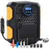 imageNilight 50028R BlackYellow 12V DC 150 PSI Air Compressor Pump Portable Digital Auto Tire Car Truck Bicycle RV and Other Inflatables 2 Years Warran