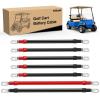 imageNilight 7 PCS 4 AWG Golf Cart Battery Cable Wiring Kit Heavy Duty Pure Copper ACDC Wire Kits with Tinned Copper Lugs for 36V48V Club Car DS 1994up