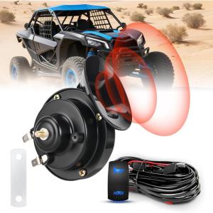 imageNilight 14AWG 18AWG LED Light Bar Wiring Harness Kit with Pulse Power Plug Connector 12V On Off 5Pin Rocker Switch Relay Fuse for Polaris RZR General Ranger Pulse Bus bar  3 Leads BlueUTV Horn Wiring Harness Kit