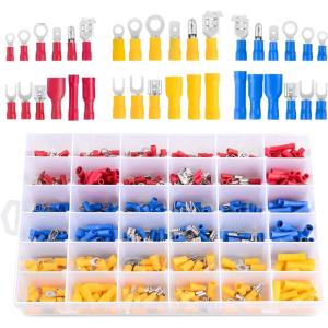 imageNilight 540 PCS Electrical Connectors Insulated Wire TerminalsWire Connectors Spade Bullet Ring Connector Solderless Crimp Terminals Kit with 12 Size Assortment Terminal Set2 Years Warranty