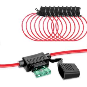imageNilight Inline Holder 14AWG Wiring Harness ATCATO 30AMP Blade Automotive Fuse Holder10 Pack 2 Years Warranty