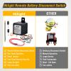 imageNilight 240A Remote Battery Disconnect Switch 12V 24V Car Smart AntiTheft Kill Switches Upgrade Prevent Power Drain Wireless Remote Control Relay Fobs Voltmeter Display for Auto Cars Truck RV Boat250A with Black Negative Wire