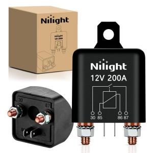 imageNilight 240A Remote Battery Disconnect Switch 12V 24V Car Smart AntiTheft Kill Switches Upgrade Prevent Power Drain Wireless Remote Control Relay Fobs Voltmeter Display for Auto Cars Truck RV Boat200A1PC