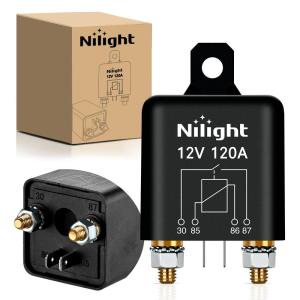 imageNilight 240A Remote Battery Disconnect Switch 12V 24V Car Smart AntiTheft Kill Switches Upgrade Prevent Power Drain Wireless Remote Control Relay Fobs Voltmeter Display for Auto Cars Truck RV Boat120A1PC