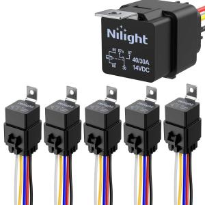 imageNilight 240A Remote Battery Disconnect Switch 12V 24V Car Smart AntiTheft Kill Switches Upgrade Prevent Power Drain Wireless Remote Control Relay Fobs Voltmeter Display for Auto Cars Truck RV Boat30A5PC