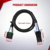 imageNilight Brake Control Wiring Harness Adapter Universal Use Fits for Hopkins Control Connector 31Inches Trailer Towing Hitch RVfor 20042012 Freightliner SL  XC