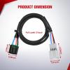 imageNilight Brake Control Wiring Harness Adapter Universal Use Fits for Hopkins Control Connector 31Inches Trailer Towing Hitch RVfor 20052024 Nissan ArmadaFrontierTitan