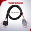 imageNilight Brake Control Wiring Harness Adapter Universal Use Fits for Hopkins Control Connector 31Inches Trailer Towing Hitch RVfor 20102012 Ram 1500  2500  3500
