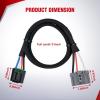imageNilight Brake Control Wiring Harness Adapter Universal Use Fits for Hopkins Control Connector 31Inches Trailer Towing Hitch RVfor 20192024 Sierra 1500  Silverado 1500