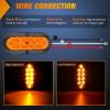 imageNilight 6Inch Oval Tail Light 2PCS 35LED Arrow Red Running Stop Brake Lights Surface Mount Waterproof for 12V Caravan Truck RV Camper Trailer BusAmber Lights Screws 2PCS