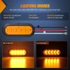 imageNilight 6Inch Oval Tail Light 2PCS 35LED Arrow Red Running Stop Brake Lights Surface Mount Waterproof for 12V Caravan Truck RV Camper Trailer BusAmber Arrow Lights 2Pcs