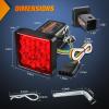 imageNilight 6Inch Oval Tail Light 2PCS 35LED Arrow Red Running Stop Brake Lights Surface Mount Waterproof for 12V Caravan Truck RV Camper Trailer BusLED Brake Trailer Light 1PCS