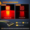 imageNilight 6Inch Oval Tail Light 2PCS 35LED Arrow Red Running Stop Brake Lights Surface Mount Waterproof for 12V Caravan Truck RV Camper Trailer BusLED Brake Trailer Light 1PCS