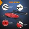 imageNilight 6Inch Oval Tail Light 2PCS 35LED Arrow Red Running Stop Brake Lights Surface Mount Waterproof for 12V Caravan Truck RV Camper Trailer BusMotorcycle Tail Lights Red 2PCS