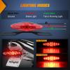 imageNilight 6Inch Oval Tail Light 2PCS 35LED Arrow Red Running Stop Brake Lights Surface Mount Waterproof for 12V Caravan Truck RV Camper Trailer BusMotorcycle Tail Lights Red 2PCS