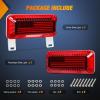 imageNilight 6Inch Oval Tail Light 2PCS 35LED Arrow Red Running Stop Brake Lights Surface Mount Waterproof for 12V Caravan Truck RV Camper Trailer BusRV Tail Light 72LED 2PCS