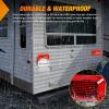 imageNilight 6Inch Oval Tail Light 2PCS 35LED Arrow Red Running Stop Brake Lights Surface Mount Waterproof for 12V Caravan Truck RV Camper Trailer BusRV Tail Light 72LED 2PCS