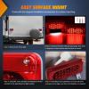 imageNilight 6Inch Oval Tail Light 2PCS 35LED Arrow Red Running Stop Brake Lights Surface Mount Waterproof for 12V Caravan Truck RV Camper Trailer BusRV Tail Light 54LED 2PCS