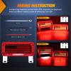 imageNilight 6Inch Oval Tail Light 2PCS 35LED Arrow Red Running Stop Brake Lights Surface Mount Waterproof for 12V Caravan Truck RV Camper Trailer BusRV Tail Light 72LED 2PCS