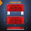 imageNilight 6Inch Oval Tail Light 2PCS 35LED Arrow Red Running Stop Brake Lights Surface Mount Waterproof for 12V Caravan Truck RV Camper Trailer BusRV Tail Light 54LED 2PCS