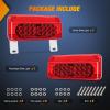 imageNilight 6Inch Oval Tail Light 2PCS 35LED Arrow Red Running Stop Brake Lights Surface Mount Waterproof for 12V Caravan Truck RV Camper Trailer BusRV Tail Light 54LED 2PCS