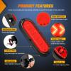 imageNilight 6Inch Oval Tail Light 2PCS 35LED Arrow Red Running Stop Brake Lights Surface Mount Waterproof for 12V Caravan Truck RV Camper Trailer BusRed Arrow Lights 2Pcs