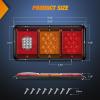 imageNilight 6Inch Oval Tail Light 2PCS 35LED Arrow Red Running Stop Brake Lights Surface Mount Waterproof for 12V Caravan Truck RV Camper Trailer BusRed Amber White Triple Tail Light 36LED 2PCS