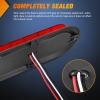 imageNilight 6Inch Oval Tail Light 2PCS 35LED Arrow Red Running Stop Brake Lights Surface Mount Waterproof for 12V Caravan Truck RV Camper Trailer BusRed Lights Screws 2PCS