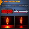 imageNilight 6Inch Oval Tail Light 2PCS 35LED Arrow Red Running Stop Brake Lights Surface Mount Waterproof for 12V Caravan Truck RV Camper Trailer BusRedWhite Lights Screws 4PCS