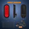 imageNilight 6Inch Oval Tail Light 2PCS 35LED Arrow Red Running Stop Brake Lights Surface Mount Waterproof for 12V Caravan Truck RV Camper Trailer BusTrailer Lights wWire wBrackets 2PCS