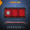 imageNilight 6Inch Oval Tail Light 2PCS 35LED Arrow Red Running Stop Brake Lights Surface Mount Waterproof for 12V Caravan Truck RV Camper Trailer BusTriple Tail Light 36LED 2PCS